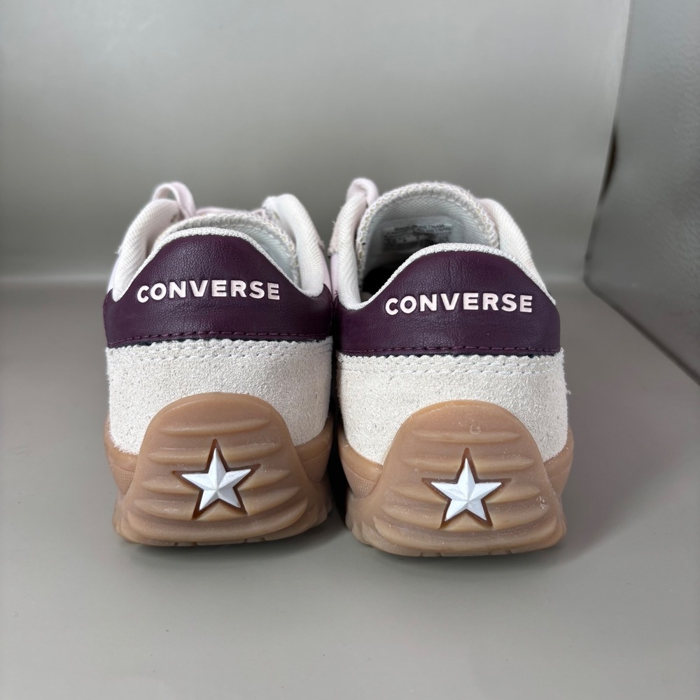 Converse Run Star Trainer Egret Dark Wine Gum Low Top Sneakers A10450C Womens 6 - Picture 4 of 7